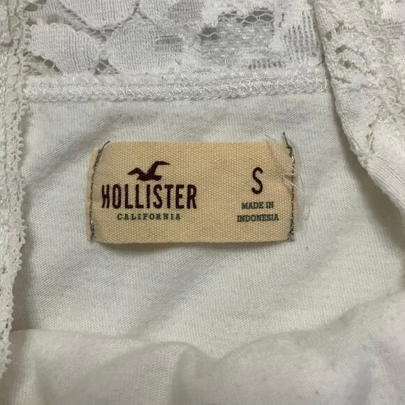 Hollister Y2K Women's White Lace Tank Top Size Small - Picture 3 of 5